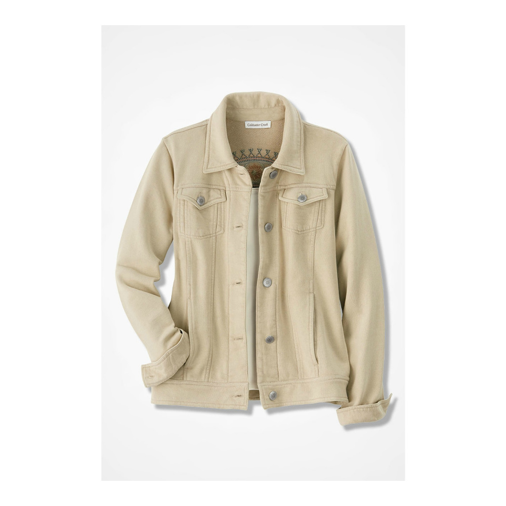 NWT-Women’s ColdwaterCreek Embroidered Back Jacket - Picture 5 of 5